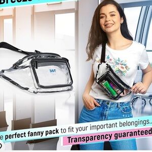 Clear Fanny Pack 💗Stadium Approved | Clear Bag for Concerts